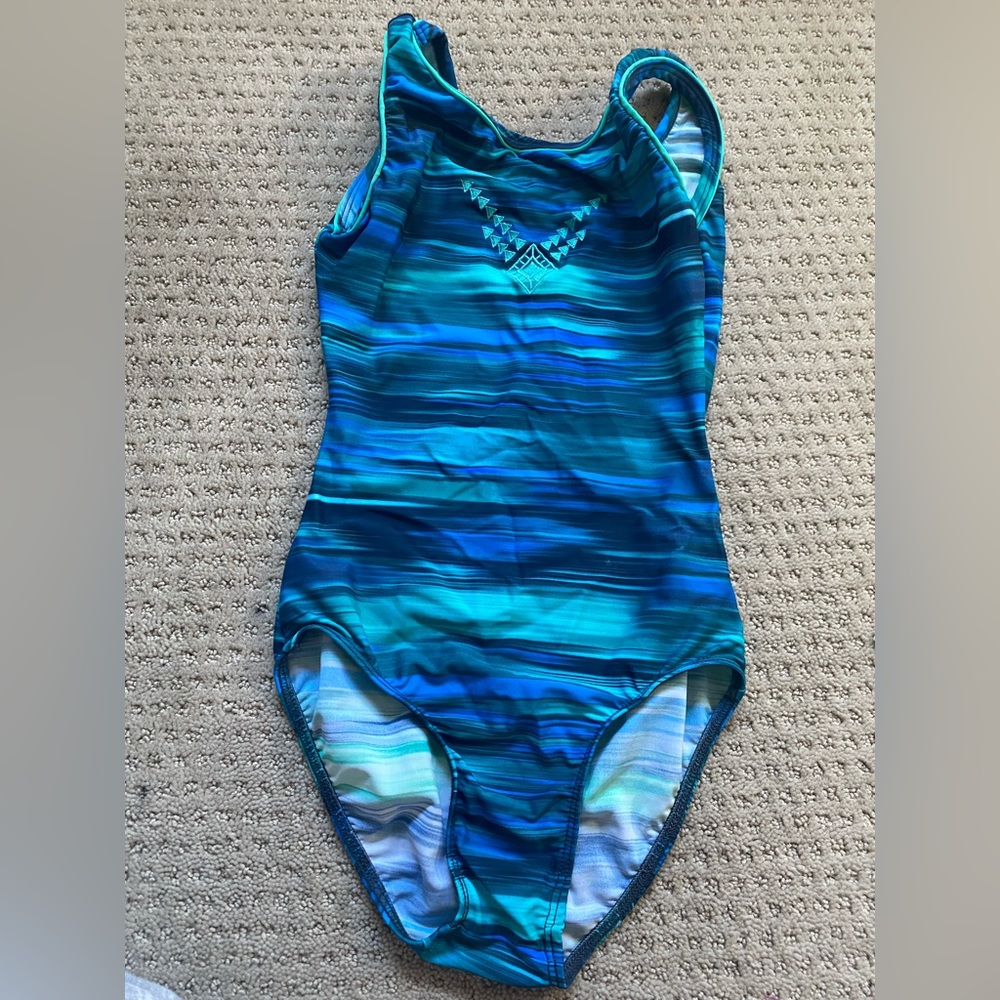 blue leotard